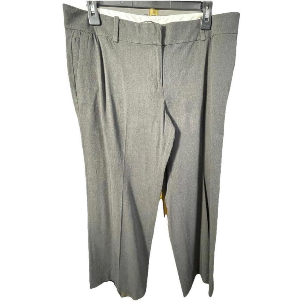 Ann Taylor Petite Grey Career Dress Pants Women's Size 12P Straight Leg